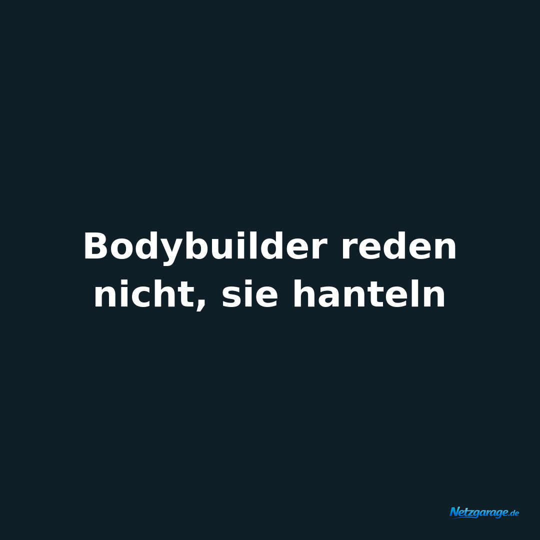 Bodybuilder reden nicht, sie hanteln